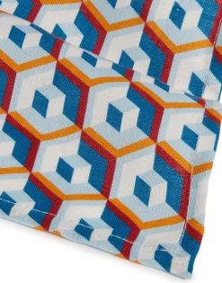 Large Napkins Set Of 2Cubi Blu in Linen