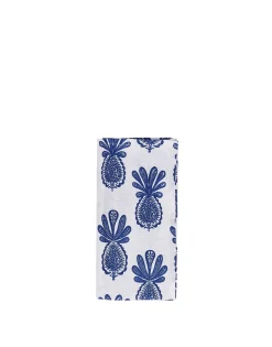 Large Napkins Set Of 2Pineapple Blu in Linen