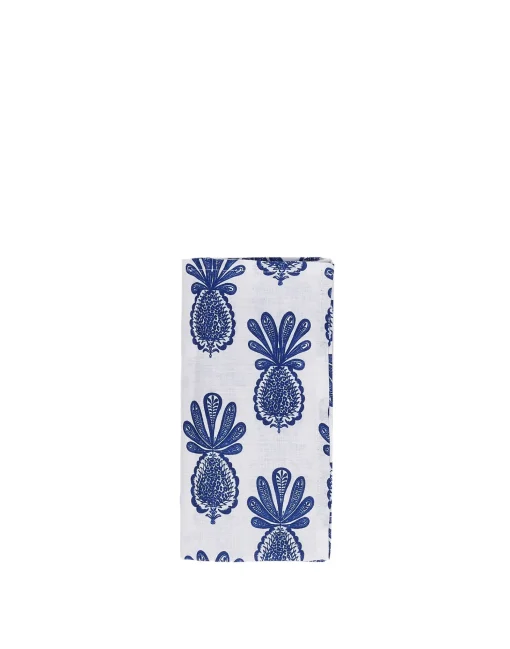 Large Napkins Set Of 2Pineapple Blu in Linen