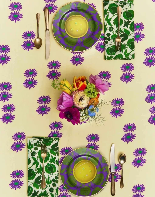 Large Napkins Set Of 2Wildbird Verde Small in Linen