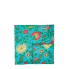 Large Tablecloth (180x350)Dragon Flower Turchese in Linen