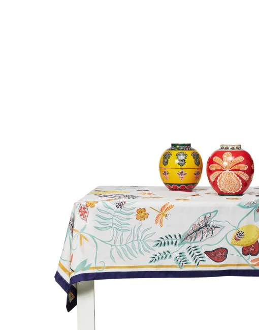 Large TableclothBotanical (Placée) in Linen