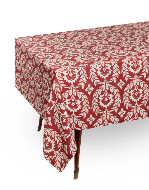 Large TableclothGarland Bordeaux in Linen