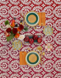 Large TableclothGarland Bordeaux in Linen