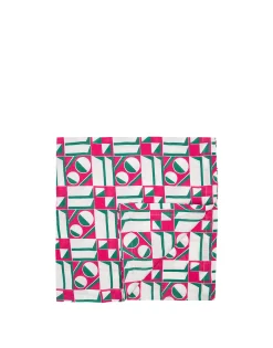 Large TableclothGeometrico Rosa in Linen