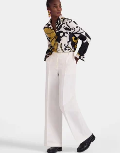 Let Loose PantsSolid Ivory in Cady Wool