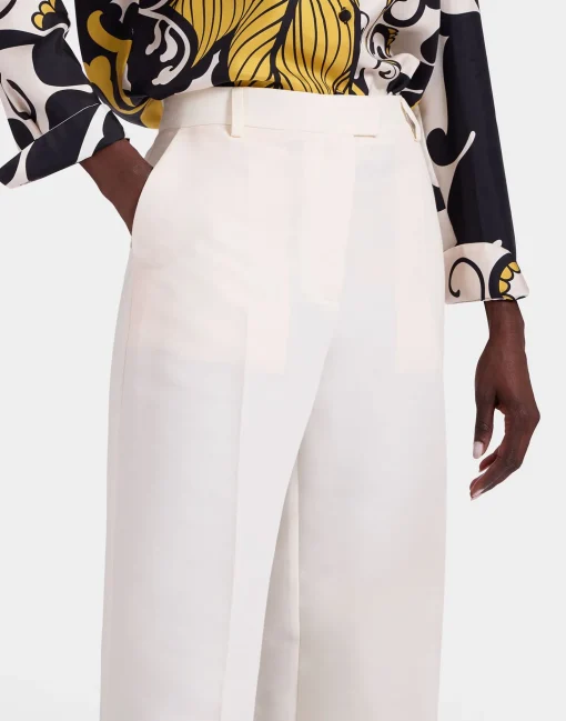 Let Loose PantsSolid Ivory in Cady Wool