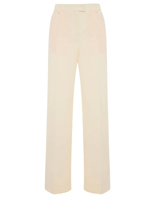 Let Loose PantsSolid Ivory in Cady Wool