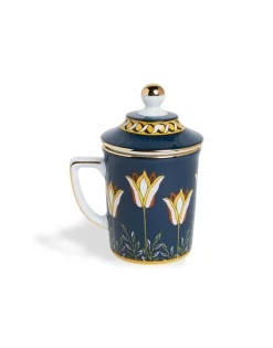Lidded MugTyrrhenia Tulyps in Porcelain