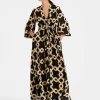 Long Camerino DressTackle Black in Crepe De Chine Silk
