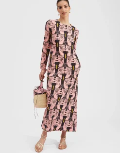 Long Sleeve Swing DressAli Rosa in Sable