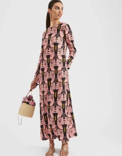 Long Sleeve Swing DressAli Rosa in Sable