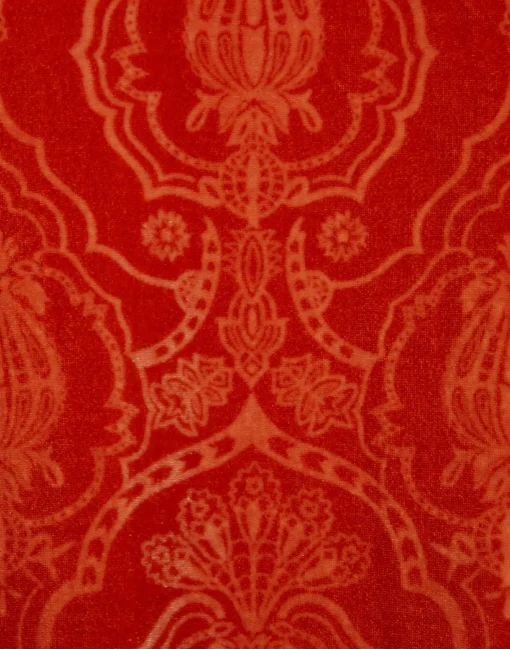 Long Sleeve Swing DressBanquet Orange in Devoré