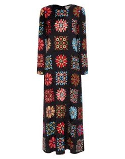 Long Sleeve Swing DressVetrata Grande in Sable