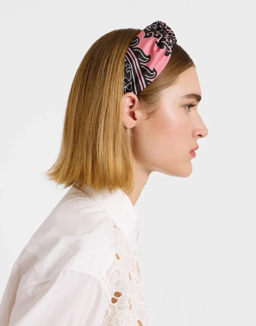 Love Knot HeadbandOltrarno Pink in Twill