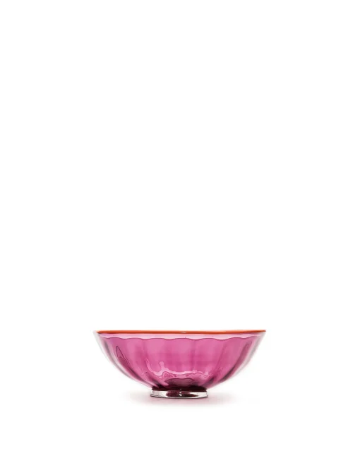 Luxury Nut Bowl Set of 2Verde/Rosa in Glass