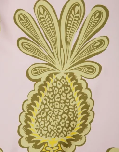 Magnifico DressBig Pineapple Pink in Twill Silk