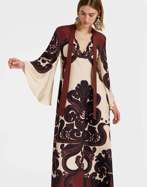 Magnifico DressCorsini Placée Cream in Silk Twill
