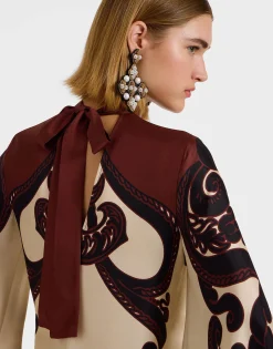 Magnifico DressCorsini Placée Cream in Silk Twill