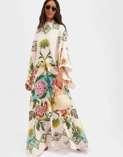 Magnifico DressFolk Flowers Azzurro Placée in Pebbled Sable