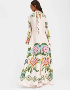 Magnifico DressFolk Flowers Azzurro Placée in Pebbled Sable