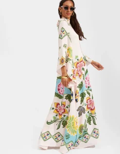 Magnifico DressFolk Flowers Azzurro Placée in Pebbled Sable