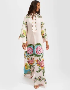 Magnifico DressFolk Flowers Azzurro Placée in Pebbled Sable