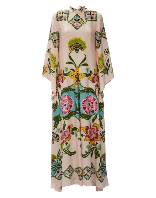 Magnifico DressFolk Flowers Azzurro Placée in Pebbled Sable