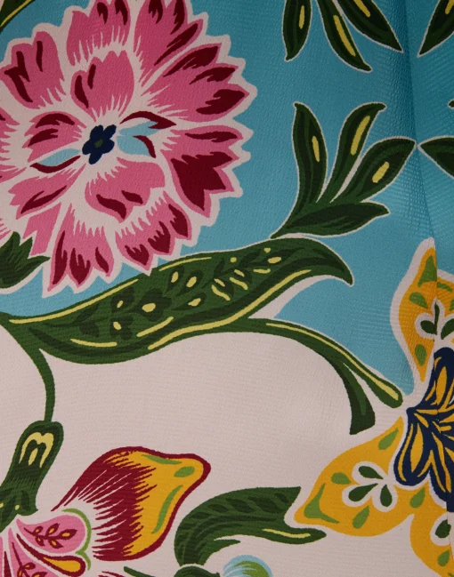 Magnifico DressFolk Flowers Azzurro Placée in Pebbled Sable