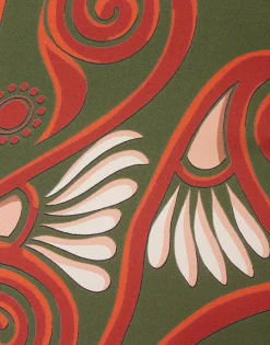 Magnifico DressKerylos Placée Dark Green in Silk Twill