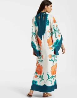 Magnifico DressMorpheus Placée Orange in Silk Twill