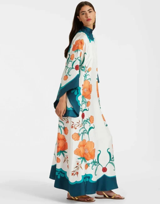 Magnifico DressMorpheus Placée Orange in Silk Twill