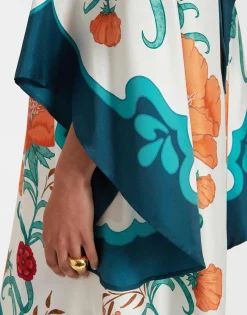 Magnifico DressMorpheus Placée Orange in Silk Twill