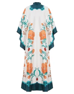 Magnifico DressMorpheus Placée Orange in Silk Twill
