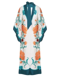 Magnifico DressMorpheus Placée Orange in Silk Twill
