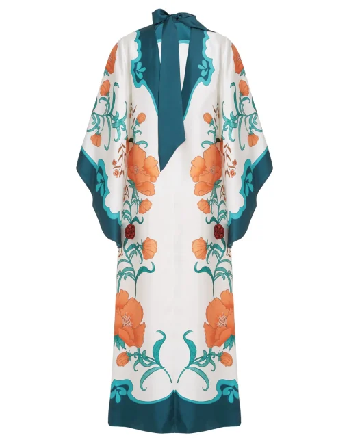 Magnifico DressMorpheus Placée Orange in Silk Twill