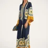 Magnifico DressMudejar Placée Blue in Silk Twill