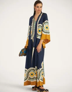 Magnifico DressMudejar Placée Blue in Silk Twill