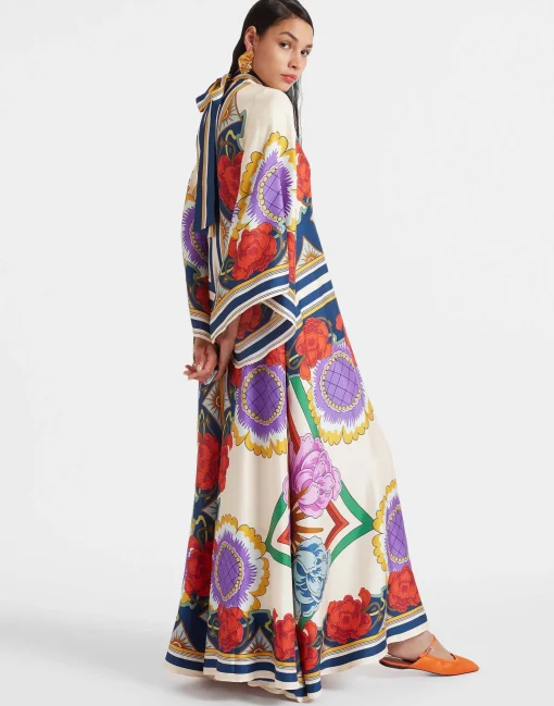 Magnifico DressTaormina Placée Rust in Twill Silk