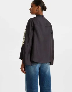 Make An Exit TopMix Tiles Placée Black in Silk Twill