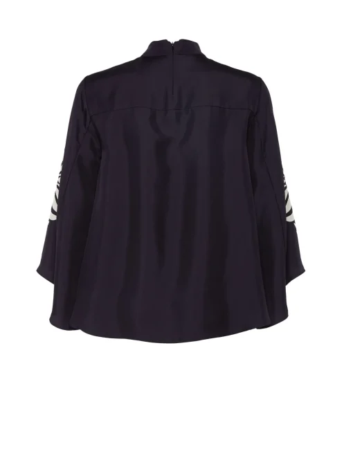Make An Exit TopMix Tiles Placée Black in Silk Twill