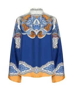 Make An Exit TopPortal Placée Light Blue in Silk Twill