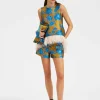 Margarita ShortsHottie Turquoise in Jacquard