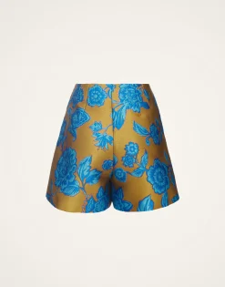 Margarita ShortsHottie Turquoise in Jacquard