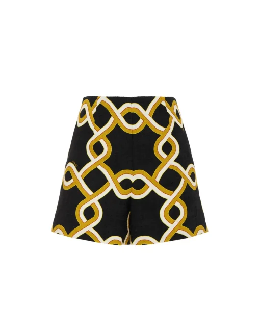 Margarita ShortsTackle Black in Shot Cotton