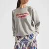 “MATRIARCHY NOW!” Stand-up SweatshirtT.Unita Grigio in Cotton Felpa