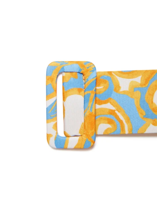 Medium BeltAnemone Orange in Light Faille