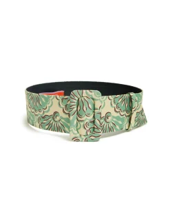 Medium BeltFans Mint in Light Faille