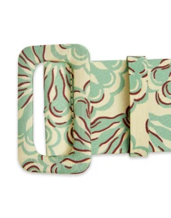 Medium BeltFans Mint in Light Faille