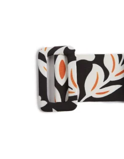 Medium BeltGhirlanda Black in Light Faille